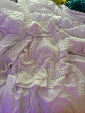 Willow Cream Textured Throw Blanket